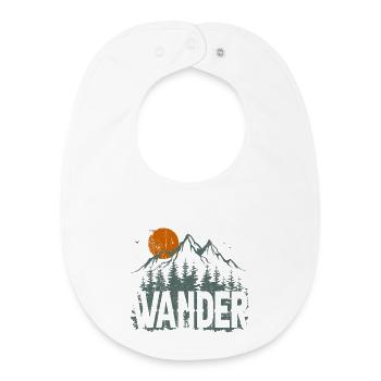 Entdecker-Design für Bergwildnis - Baby Organic Lätzchen - Weiß - Vorne
