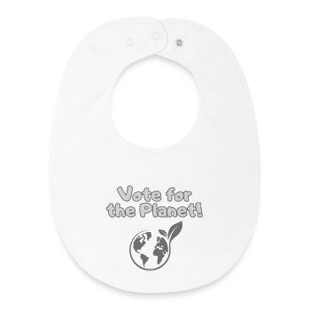 Votez pour la planète – Chemise de déclaration sur la crise climatique - Bavoir bébé bio - blanc - Devant