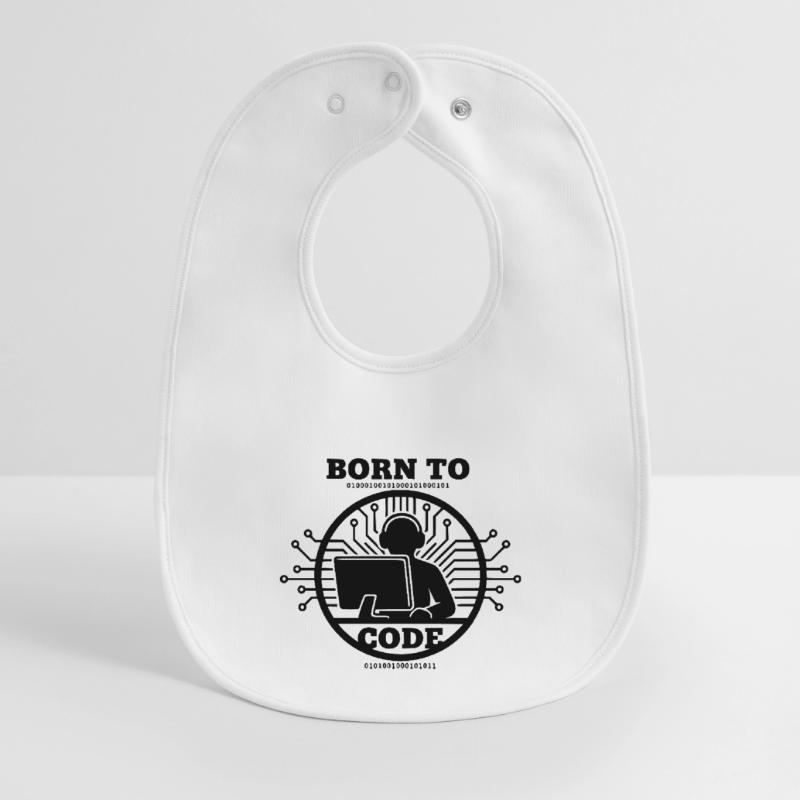 Programmierer, der zum Programmieren geboren wurde Programmierer Baby Organic Lätzchen