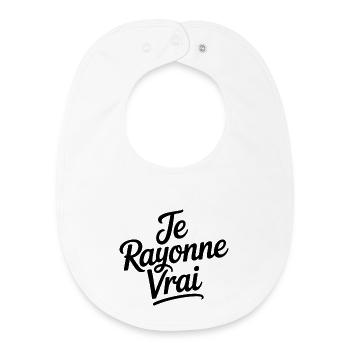 Je Rayonne Vrai - Bavoir bébé bio - blanc - Devant