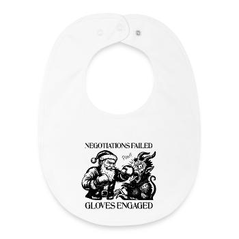 Verhandlungen scheiterten, Handschuhe angegriffen - Baby Organic Lätzchen - Weiß - Vorne