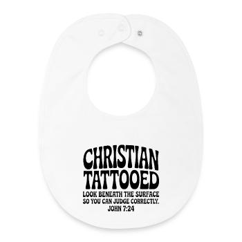 Christian Tattooed - Bavoir bébé bio - blanc - Devant