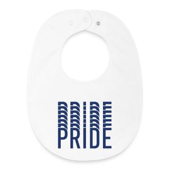 Blue Pride Geometric Pattern - Baby Organic Bib - white - Front