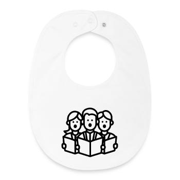 choir - Baby Organic Bib - white - Front