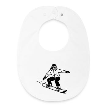 Sandboarding - Baby Organic Bib - white - Front