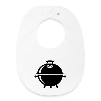 Kettle Grill Charcoal Grill Master BBQ Crew - Baby Organic Bib - white - Front