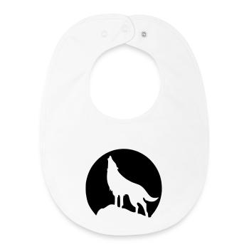 Wolf - Mond - Baby Organic Lätzchen - Weiß - Vorne