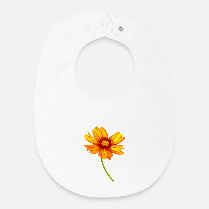 Blume - Baby Organic Lätzchen - Weiß