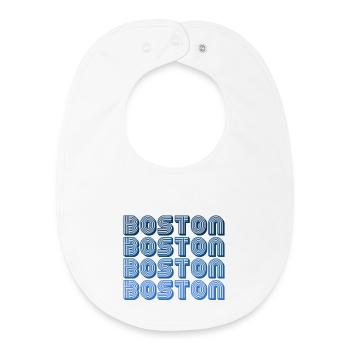 Diagramme de blocs de Boston - Bavoir bébé bio - blanc - Devant