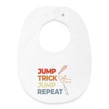 Trampoline Jumping Vintage Look - Bavoir bébé bio - blanc - Devant