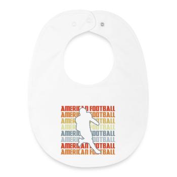 American Football Retro Look - Baby Organic Bib - white - Front
