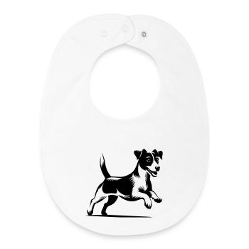 Jack Russell Terrier - Bavoir bébé bio - blanc - Devant
