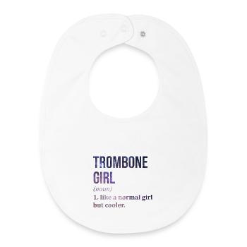 trombone - Bavoir bébé bio - blanc - Devant