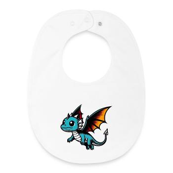 Dragon - Baby Organic Bib - white - Front