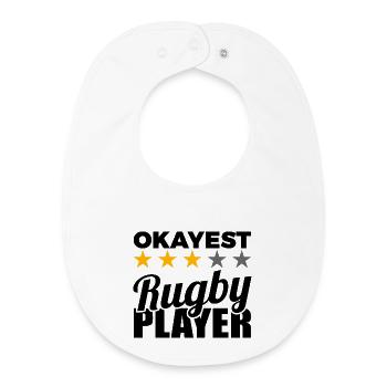 Joueur de rugby - Bavoir bébé bio - blanc - Devant