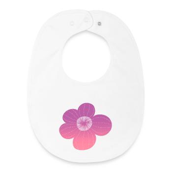 Boho flower - Baby Organic Bib - white - Front