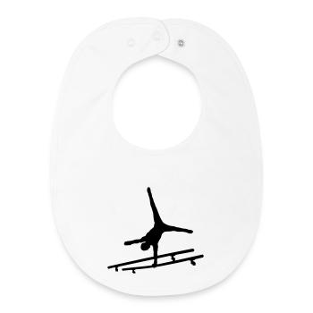 Gymnastique - Bavoir bébé bio - blanc - Devant