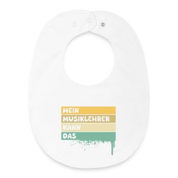 Profession: Music teacher - Baby Organic Bib - white - Front