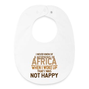 Safari Afrique : Savane faunique du Serengeti - Bavoir bébé bio - blanc - Devant