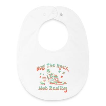 Hug The Apex Not Reality - Baby Organic Bib - white - Front