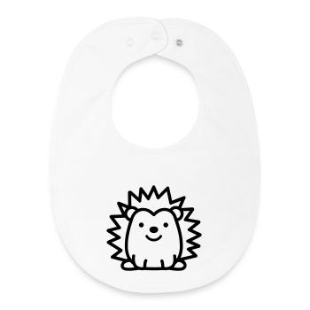 hedgehog - Baby Organic Bib - white - Front