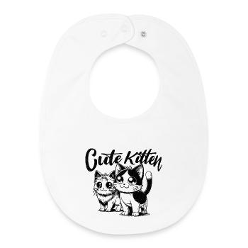 Cute_Kitten - Baby Organic Bib - white - Front