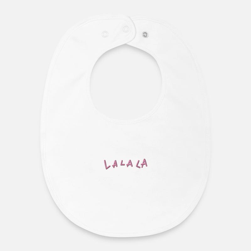 LA LA LA brodée - Bavoir bébé bio - blanc