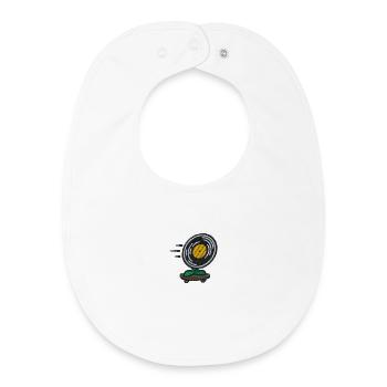 Rolling vinyl - Baby Organic Bib - white - Front