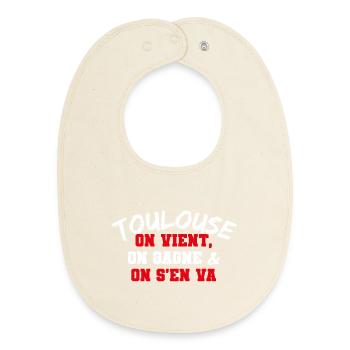 RUGBY TOULOUSE - Bavoir bébé bio - écru doux - Devant