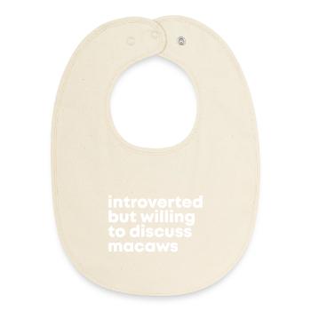 Macaw - Baby Organic Bib - soft Ecru - Front