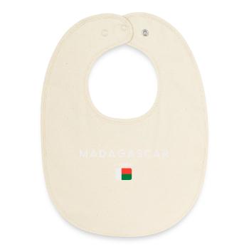 Madagascar flag, Malagasy pride - Baby Organic Bib - soft Ecru - Front