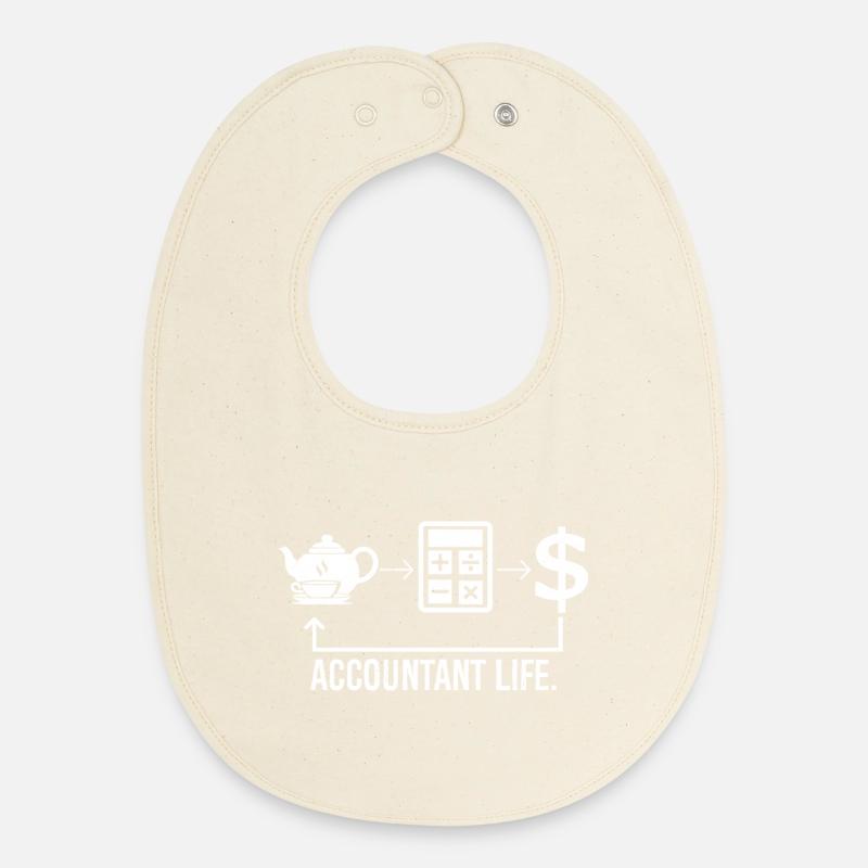 Vie comptable - Bavoir bébé bio - écru doux
