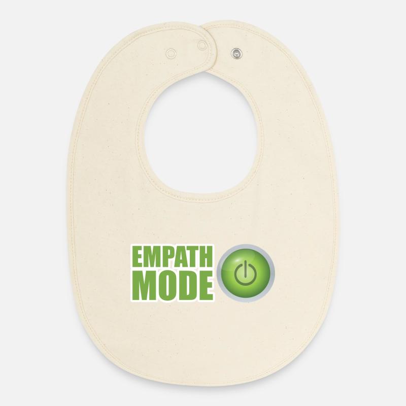 Empath Mode Grünes Design der Ein-/Aus-Taste - Baby Organic Lätzchen - Natur