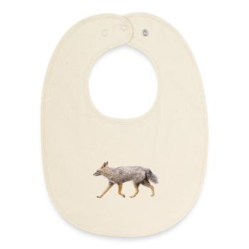 Fuchs in Silhouette Wild Night - Baby Organic Lätzchen - Natur - Vorne
