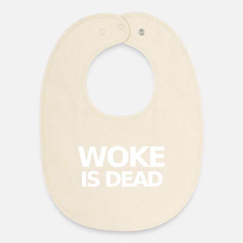 Woke ist Dead Statement - Baby Organic Lätzchen - Natur