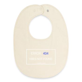 Vibes not found - Baby Organic Bib - soft Ecru - Front