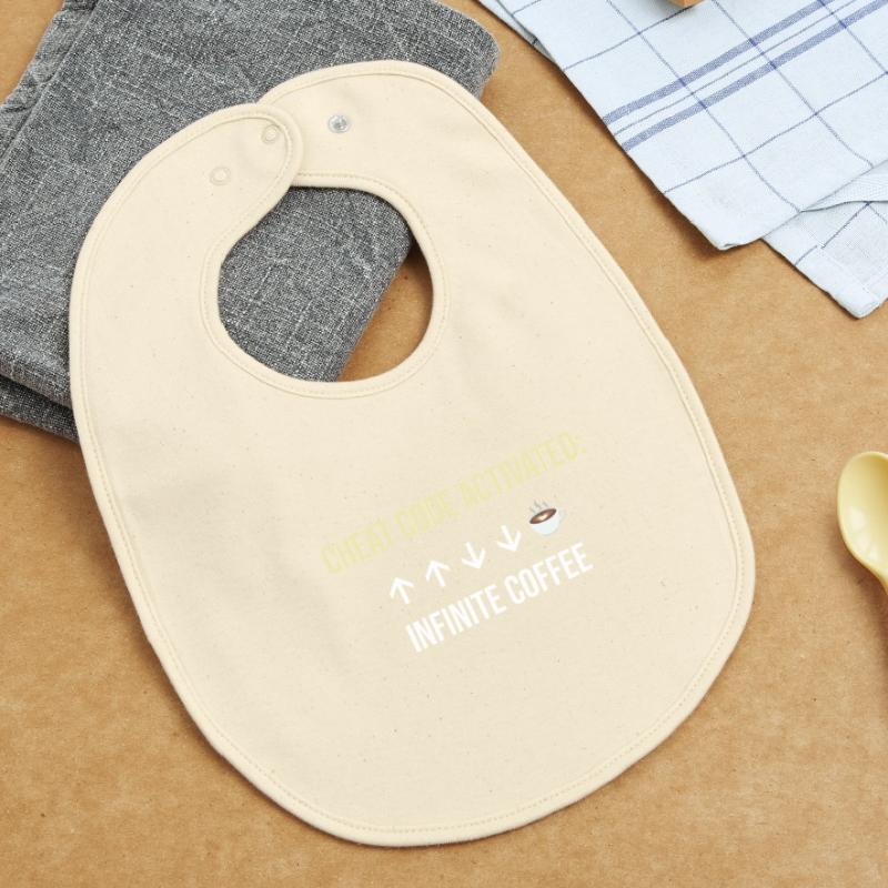 Infinite Coffee Active Cheat Code Baby Organic Bib