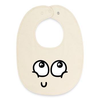Surcharge de joie - Bavoir bébé bio - écru doux - Devant