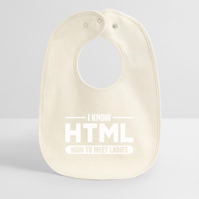 HTML Humor Code Programmer Saying Baby Organic Bib