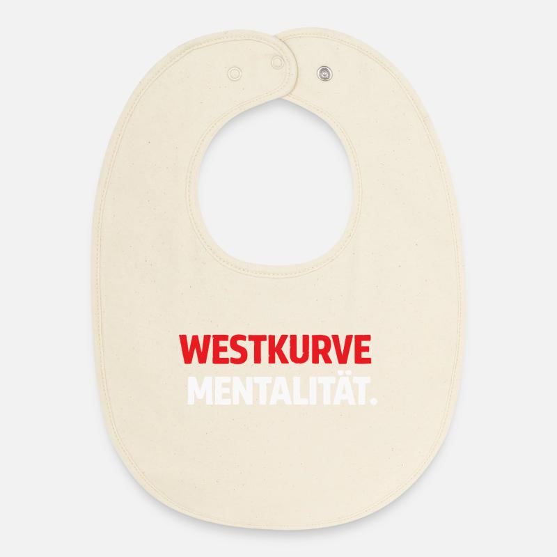 West Curve Mentality Shirt - Baby Organic Bib - soft Ecru