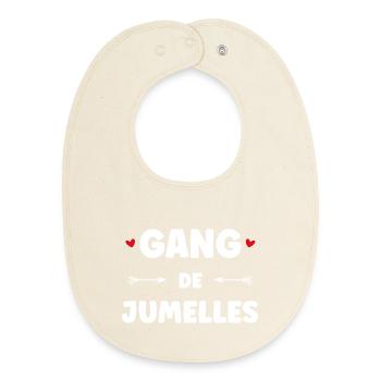 Twin Gang – Sister Tribe - Baby Organic Bib - soft Ecru - Front