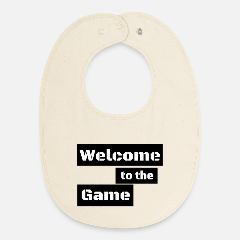 BIENVENUE DANS LE JEU – Déclaration minimale du joueur - Bavoir bébé bio - écru doux