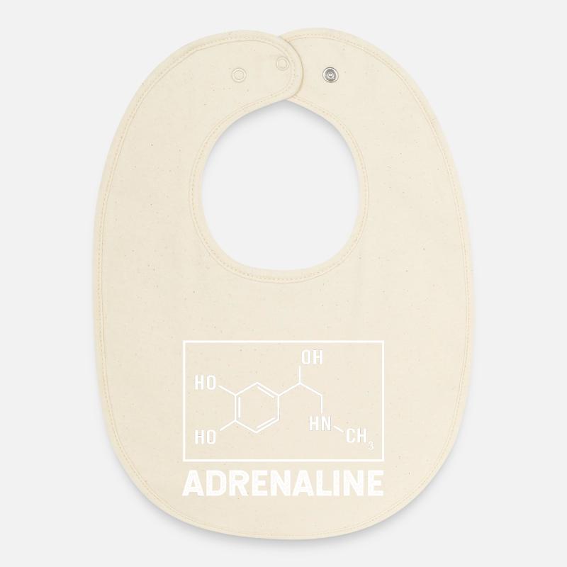 Chemistry Science Physics Laboratory Structural Formula - Baby Organic Bib - soft Ecru