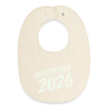 Aufsteiger 2026 Design - Baby Organic Lätzchen - Natur - Vorne