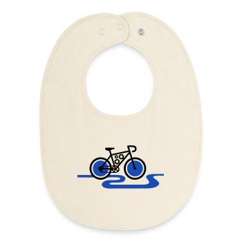 Modern E-Bike Gear Motor - Baby Organic Bib - soft Ecru - Front