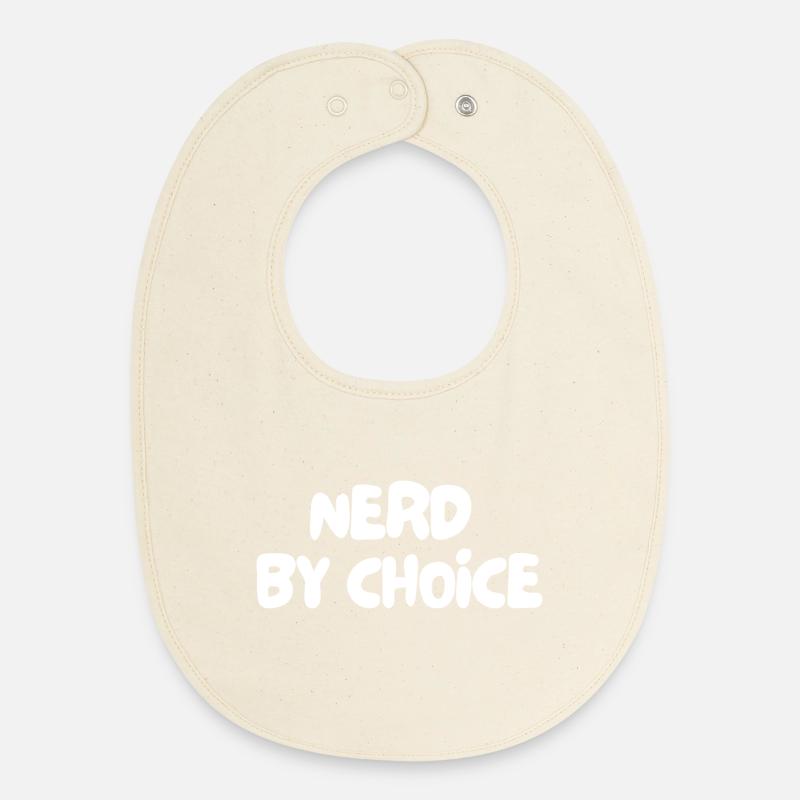 nerd par choix - Bavoir bébé bio - écru doux