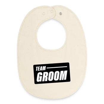 team_groom - Bavoir bébé bio - écru doux - Devant