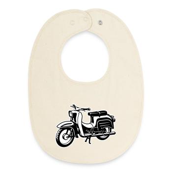 Schwalbe - two-tone - Baby Organic Bib - soft Ecru - Front