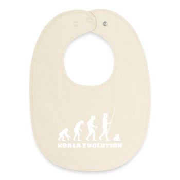 Koala Evolution - Baby Organic Bib - soft Ecru - Front