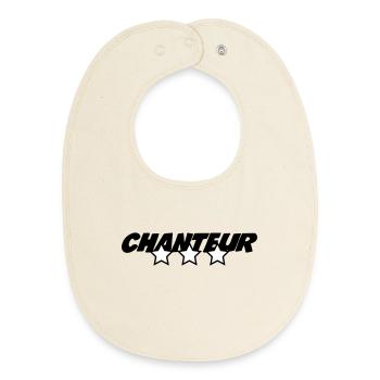Singer – music, stage, passion, voice, performance - Baby Organic Bib - soft Ecru - Front